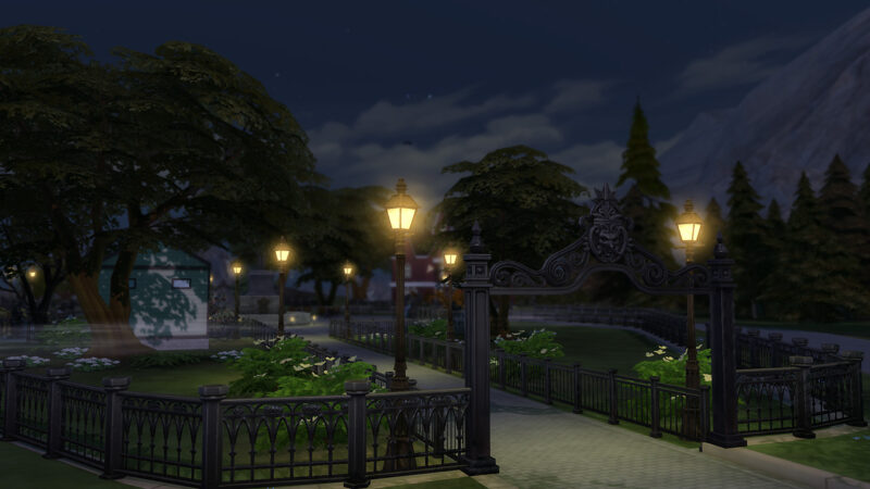 Les Sims 4 Vampires - La place centrale de Forgotten Hollow