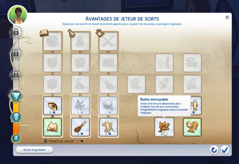 Les Sims 4 Monde Magique - Les avantages de jeteur de sorts