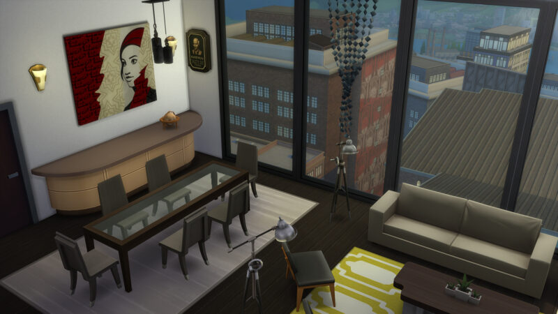Les Sims les plus aisés auront la chance de profiter d'une vue exceptionnelle sur la ville depuis leur canapé
