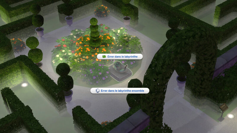 Errer dans le Labyrinthe est une activité que les Sims peuvent effectuer à plusieurs