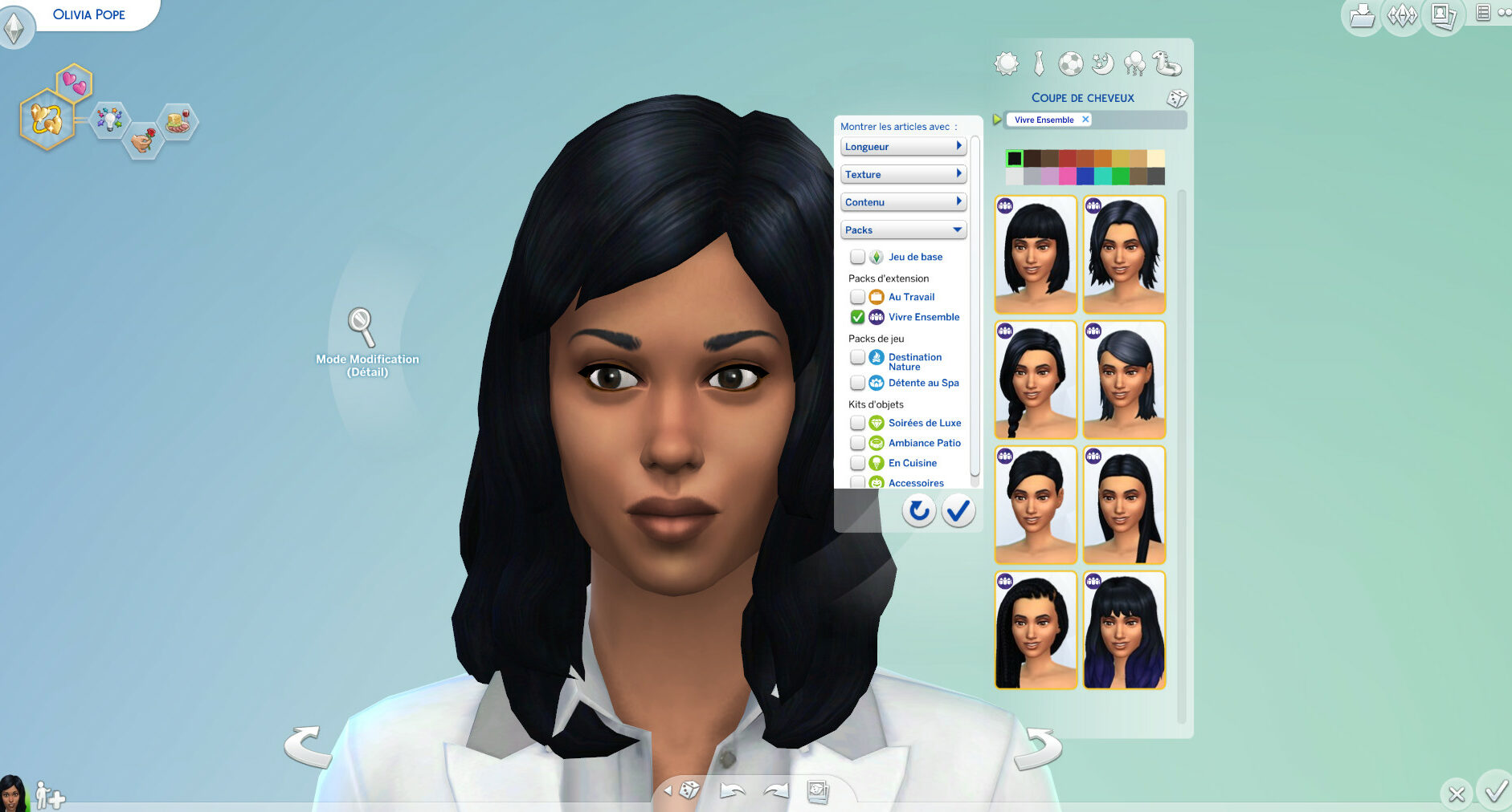 Les Sims 4 Vivre Ensemble apporte bien évidemment des nouveautés au Créer-un-Sim 