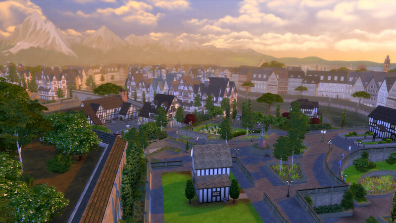 Les paysages de Windenburg opéreront forcément leurs charmes sur vous et vos Sims