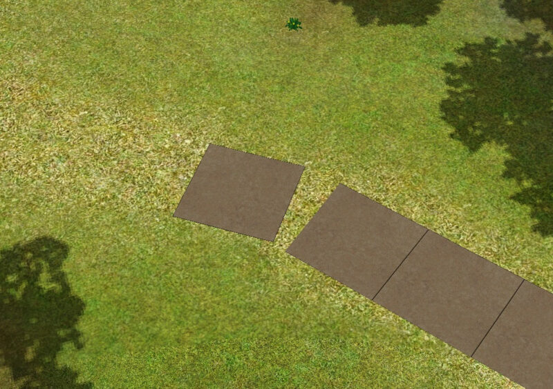 L'Outil Créer un Monde des Sims 3 vous aide à résoudre les problèmes de routage grâce à de petits indices : ici, ce chemin n'a pas une fin "correcte".