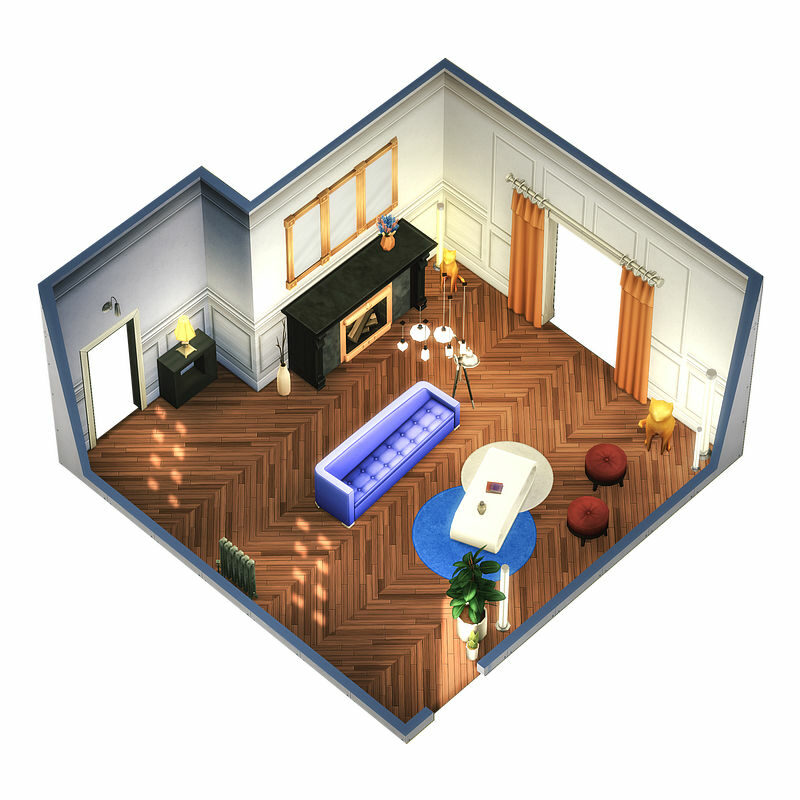 Salon Vassily pour Les Sims 4